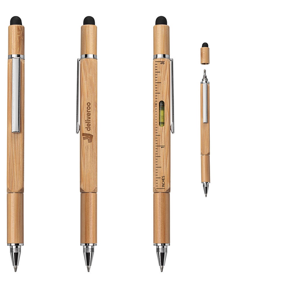Bamboo Multi Pen Stylus Combo Reusable Eco Promotional Products